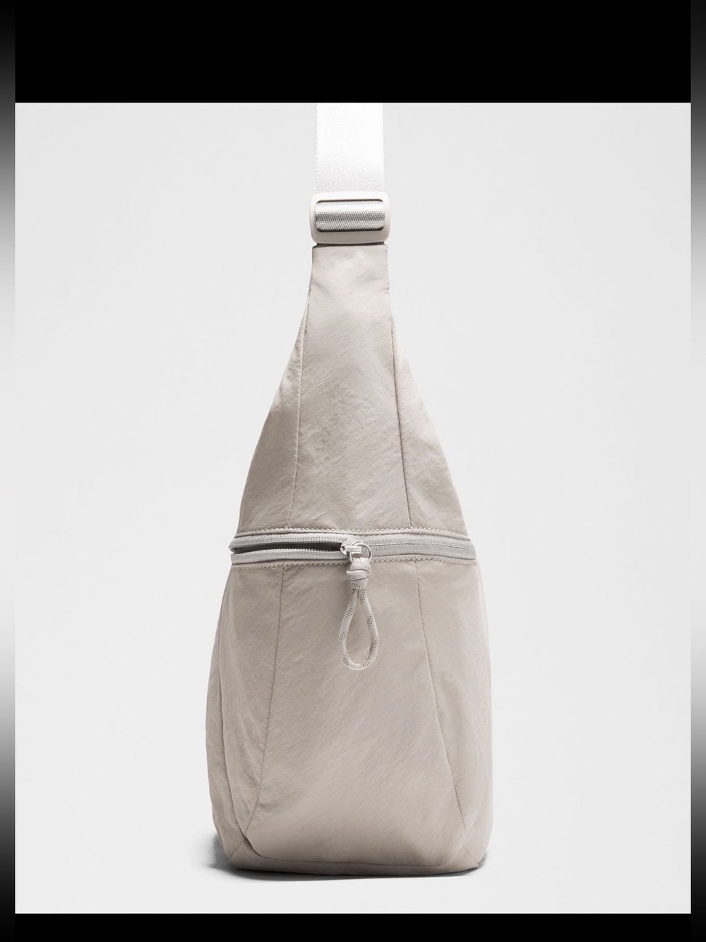 Lululemon Large Slouchy Sling Bag 13L light ivory with silver-NWT - Picture 4 of 16